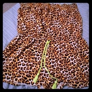 Leopard print romper